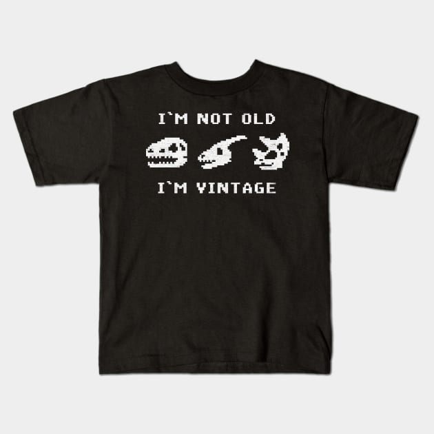 I'm Not Old I'm Vintage - Funny Dinosaur Bones Kids T-Shirt by TwistedCharm